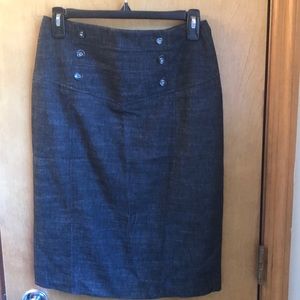 Black pencil skirt with buttons